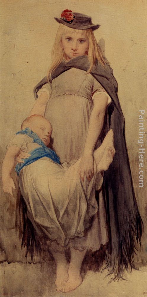 Jeune Mendiante painting - Gustave Dore Jeune Mendiante art painting